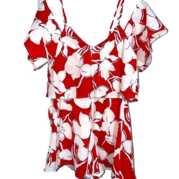 J.O.A Floral Romper Womens Small Off Shoulder Skort - Picture 6 of 12